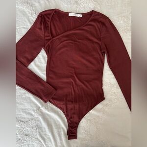 Lush Women's chocolate Long Sleeve Bodysuit